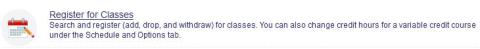 Dropping classes screenshot