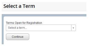 screen image of dropping classes