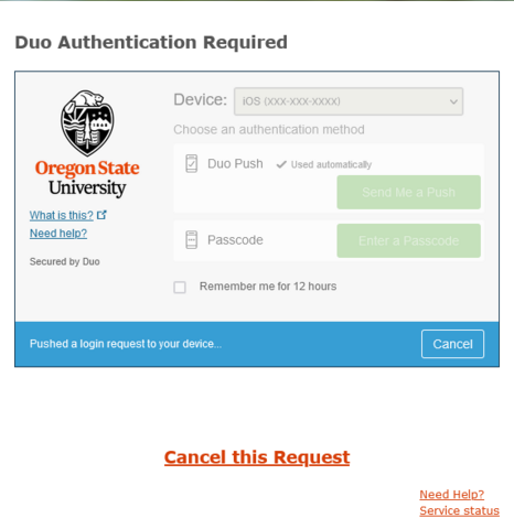 Current DUO login