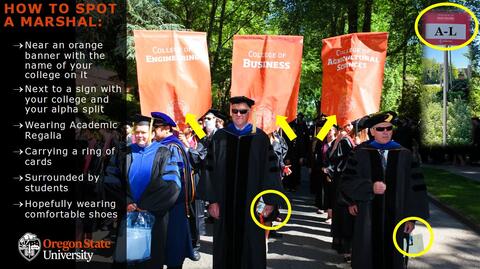 marshals lined up for processional