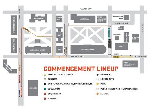 processional lineup map